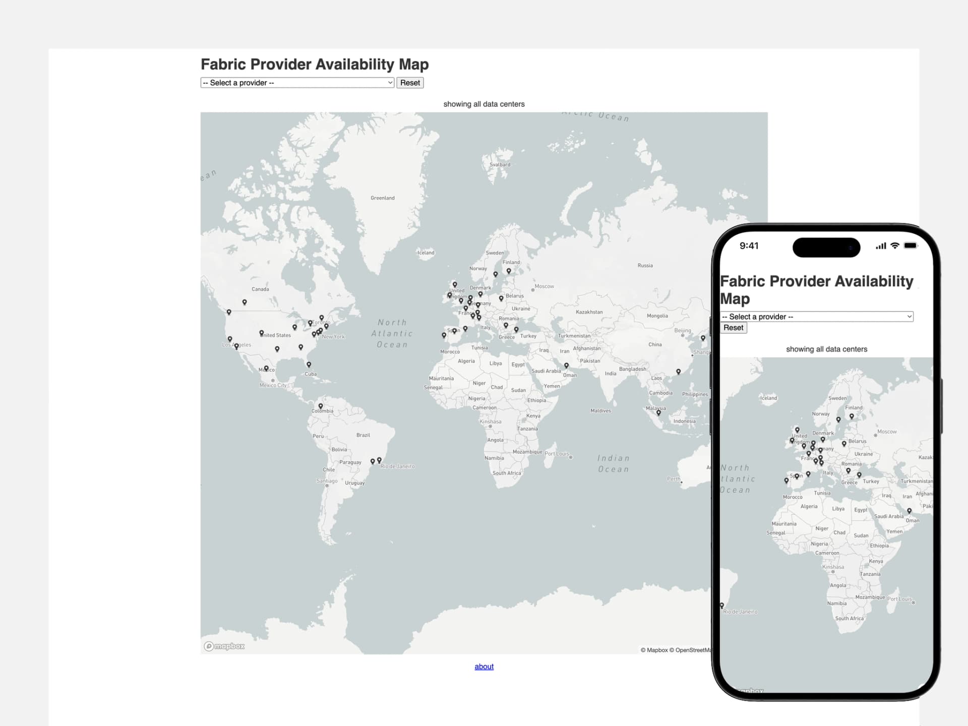 Equinix Fabric map