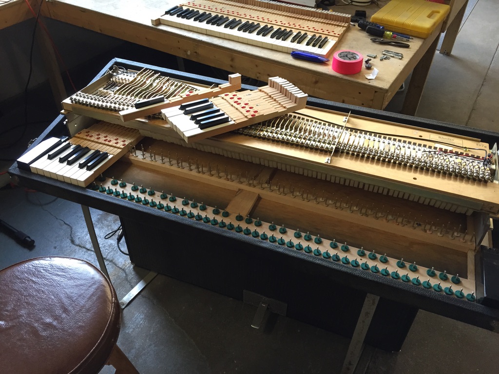 Overhauling a Fender Rhodes piano